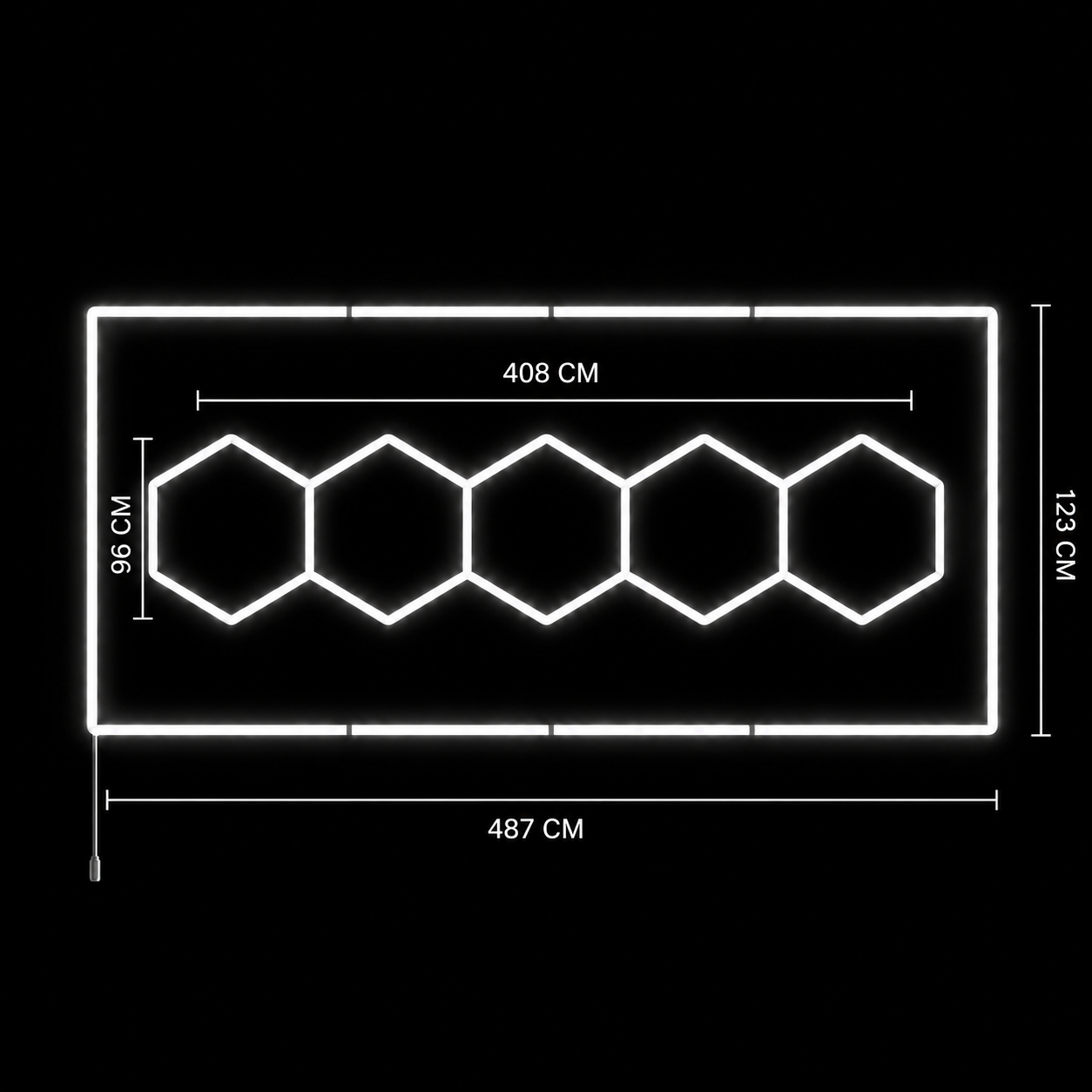 NORTHLUMEN® 5er Hexagon LED-Lichtsystem mit Rahmen