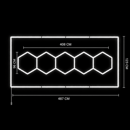 NORTHLUMEN® 5er Hexagon LED-Lichtsystem mit Rahmen