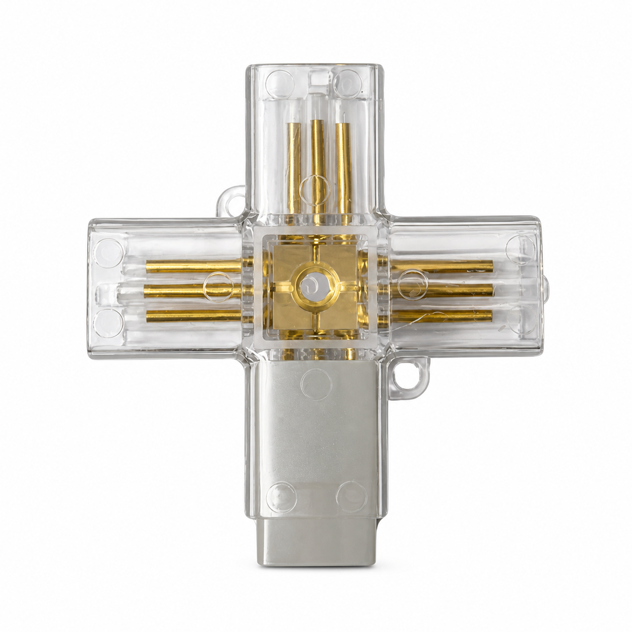 X-Eckverbinder mit Stromkabel-Adapter