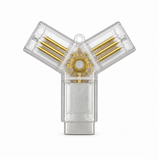 Y-Eckverbinder, 3-polig mit Stromkabel-Adapter