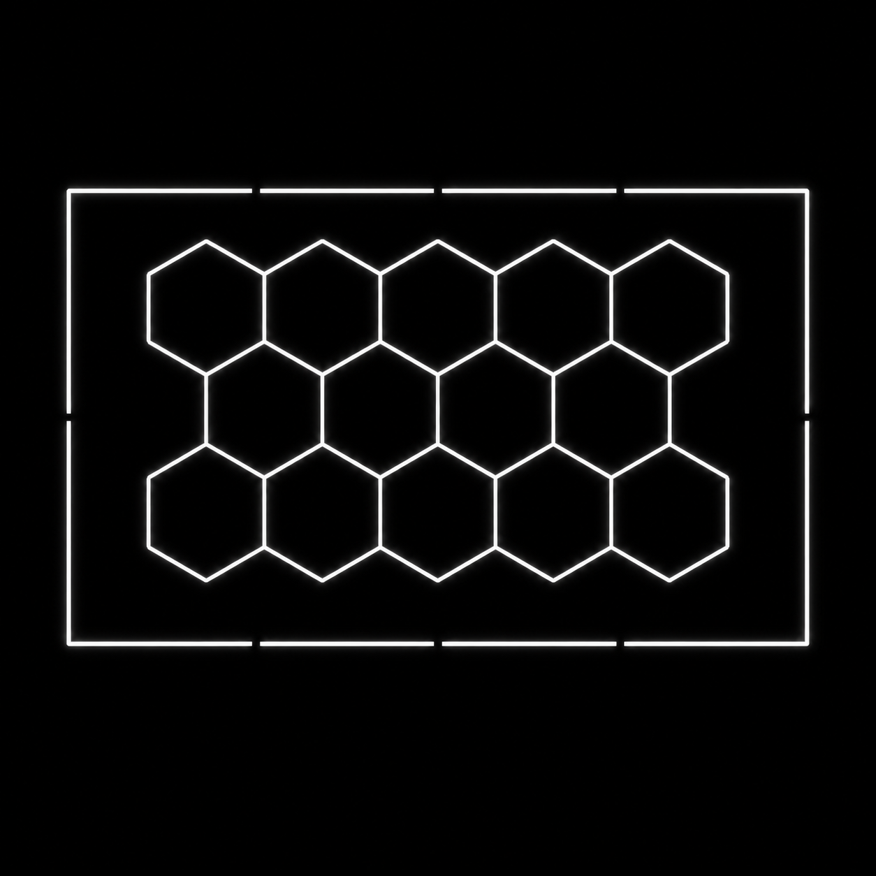 NORTHLUMEN® 14er Hexagon LED-Lichtsystem mit Rahmen