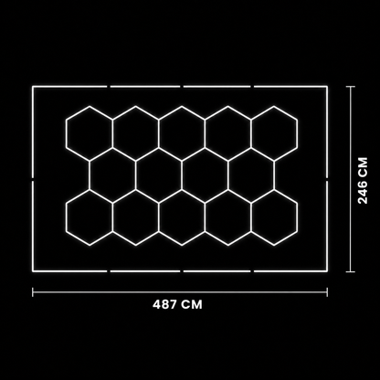 NORTHLUMEN® 14er Hexagon LED-Lichtsystem mit Rahmen